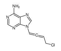 9-(4-chlorobuta-1,2-dienyl)purin-6-amine结构式