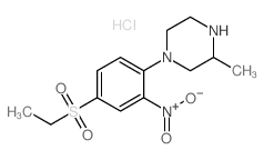 1-[4-(Ethylsulfonyl)-2-nitrophenyl]-3-methylpiperazine hydrochloride结构式