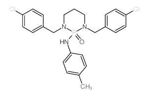 1,3,2-Diazaphosphorin-2(1H)-amine,1,3-bis[(4-chlorophenyl)methyl]tetrahydro-N-(4-methylphenyl)-, 2-oxide Structure