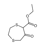 6-oxo-[1,4]dithiepane-5-carboxylic acid ethyl ester Structure