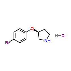 (3S)-3-(4-Bromophenoxy)pyrrolidine hydrochloride (1:1)结构式