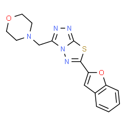 6-(1-benzofuran-2-yl)-3-(morpholin-4-ylmethyl)[1,2,4]triazolo[3,4-b][1,3,4]thiadiazole Structure