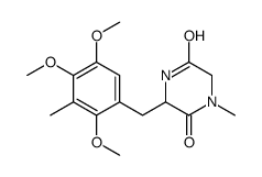 1-methyl-3-(2,4,5-trimethoxy-3-methylphenylmethyl)-2,5-piperazinedione结构式