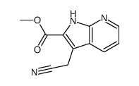 3-(氰基甲基)-1H-吡咯并[2,3-B]吡啶-2-羧酸甲酯结构式