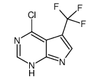 4-氯-5-(三氟甲基)-7H-吡咯并[2,3-d]嘧啶结构式