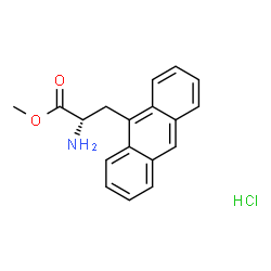 (S)-ALPHA-AMINO-9-ANTHRACENEPROPANOIC ACID METHYL ESTER HYDROCHLORIDE结构式