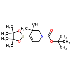 3,3-二甲基-4-(四甲基-1,3,2-二氧杂环戊硼烷-2-基)-1,2,3,6-四氢吡啶-1-甲酸叔丁酯图片