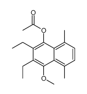 (2,3-diethyl-4-methoxy-5,8-dimethylnaphthalen-1-yl) acetate Structure