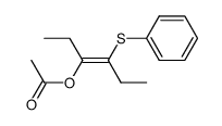 (E)-3-acetoxy-4-phenylthiohex-3-ene结构式