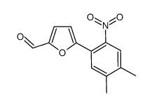 5-(2-nitro-4,5-dimethylphenyl)-2-furaldehyde structure