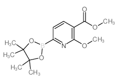 Methyl 2-methoxy-6-(4,4,5,5-tetramethyl-1,3,2-dioxaborolan-2-yl)nicotinate structure