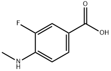 3-氟-4-甲氨基苯甲酸结构式