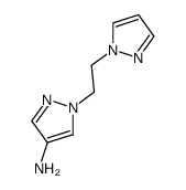 1-(2-pyrazol-1-ylethyl)-1H-pyrazol-4-ylamine结构式