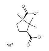 1,2,2-Trimethyl-1,3-cyclopentanedicarboxylic acid disodium salt Structure