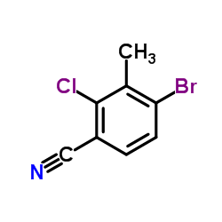 4-Bromo-2-chloro-3-methylbenzonitrile结构式