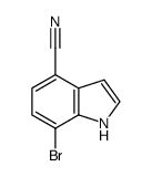 1H-Indole-4-carbonitrile, 7-bromo-结构式