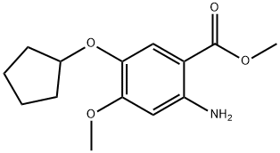 Methyl 2-aMino-5-(cyclopentyloxy)-4-Methoxybenzoate结构式