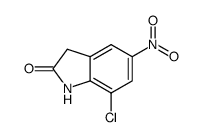 7-chloro-5-nitro-1,3-dihydro-2H-indol-2-one结构式