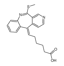 (6Z)-6-(5-methylsulfanylpyrido[3,4-c][1]benzazepin-11-ylidene)hexanoic acid Structure