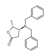 (4S,5R)-4-(dibenzylamino)-5-methyldihydrofuran-2(3H)-one结构式