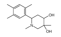 1,3-dimethyl-6-(2,4,5-trimethylphenyl)piperidine-3,4-diol structure