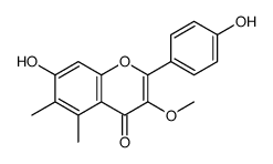 4',7-dihydroxy-3-methoxy-5,6-dimethylflavone结构式