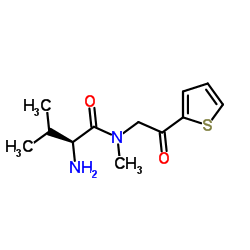 N-Methyl-N-[2-oxo-2-(2-thienyl)ethyl]-L-valinamide结构式