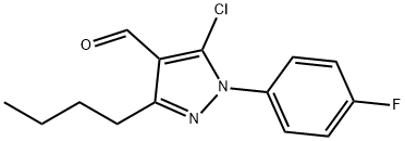 3-butyl-5-chloro-1-(4-fluorophenyl)-1H-pyrazole-4-carbaldehyde Structure