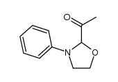 1-(3-phenyl-1,3-oxazolidin-2-yl)ethanone结构式