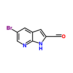5-Bromo-1H-pyrrolo[2,3-b]pyridine-2-carbaldehyde结构式
