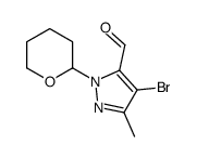 4-bromo-5-methyl-2-(oxan-2-yl)pyrazole-3-carbaldehyde结构式
