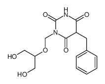 5-benzyl-1-[(1,3 dihydroxy-2-propoxy)methyl] barbiturate结构式