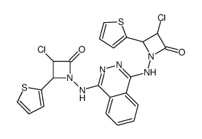 3-chloro-1-[[4-[(3-chloro-2-oxo-4-thiophen-2-ylazetidin-1-yl)amino]phthalazin-1-yl]amino]-4-thiophen-2-ylazetidin-2-one结构式