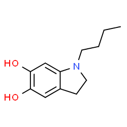 1H-Indole-5,6-diol, 1-butyl-2,3-dihydro- (9CI) structure