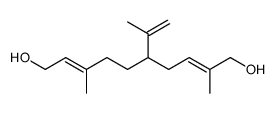 2,8-dimethyl-5-prop-1-en-2-yldeca-2,8-diene-1,10-diol结构式