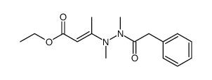 ethyl (E)-3-(1,2-dimethyl-2-(2-phenylacetyl)hydrazinyl)but-2-enoate Structure