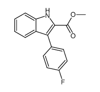 methyl 3-(4-fluorophenyl)-1H-indole-2-carboxylate结构式