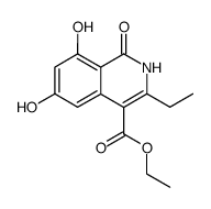 3-Ethyl-6,8-dihydroxy-1-oxo-1,2-dihydro-isoquinoline-4-carboxylic acid ethyl ester Structure