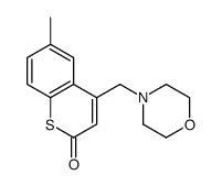 6-methyl-4-(morpholin-4-ylmethyl)thiochromen-2-one Structure