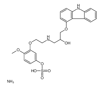 5'-Hydroxyphenyl Carvedilol Sulfate Ammonium Salt structure