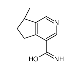 (7R)-7-methyl-6,7-dihydro-5H-cyclopenta[c]pyridine-4-carboxamide结构式