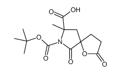(5S,8S)-8-methyl-7-[(2-methylpropan-2-yl)oxycarbonyl]-2,6-dioxo-1-oxa-7-azaspiro[4.4]nonane-8-carboxylic acid结构式