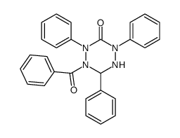 tetrahydro-1-benzoyl-2,4,6-triphenyl-1,2,4,5-tetrazin-3(2H)-one Structure