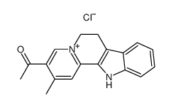 3-acetyl-7,12-dihydro-2-methyl-6H-indolo(2,3-a)quinolizinium chloride Structure