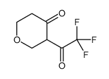4H-Pyran-4-one, tetrahydro-3-(trifluoroacetyl)- (9CI) Structure