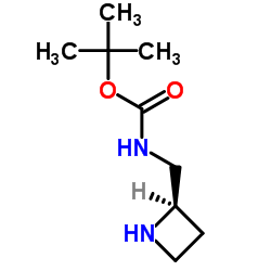 2-Methyl-2-propanyl [(2R)-2-azetidinylmethyl]carbamate结构式