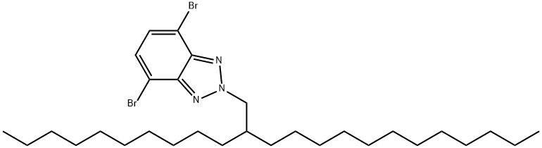 4,7-二溴-2-(2-癸基十四烷基)-2H-苯并[D][1,2,3]三唑结构式