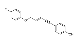 4-[5-(4-methoxyphenoxy)pent-3-en-1-ynyl]phenol Structure