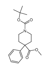 1-BOC-4-PHENYL-4-PIPERIDINEDICARBOXYLIC ACID METHYL ESTER structure