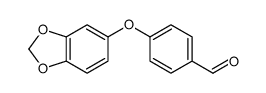 4-(苯并[d][1,3]二氧代l-5-基氧基)苯甲醛结构式